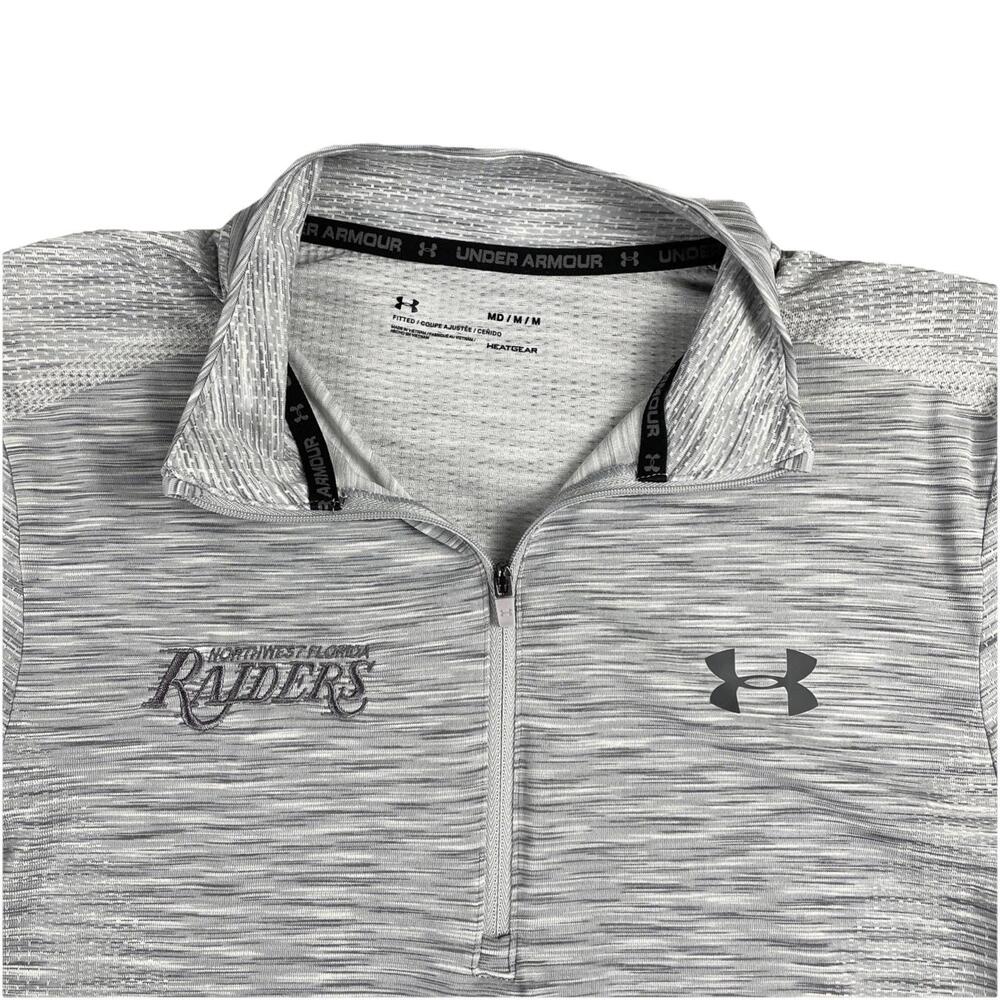 Under Armour Headgear 1/4 Zip Lightweight Pullover Men's M Florida Raiders Gray